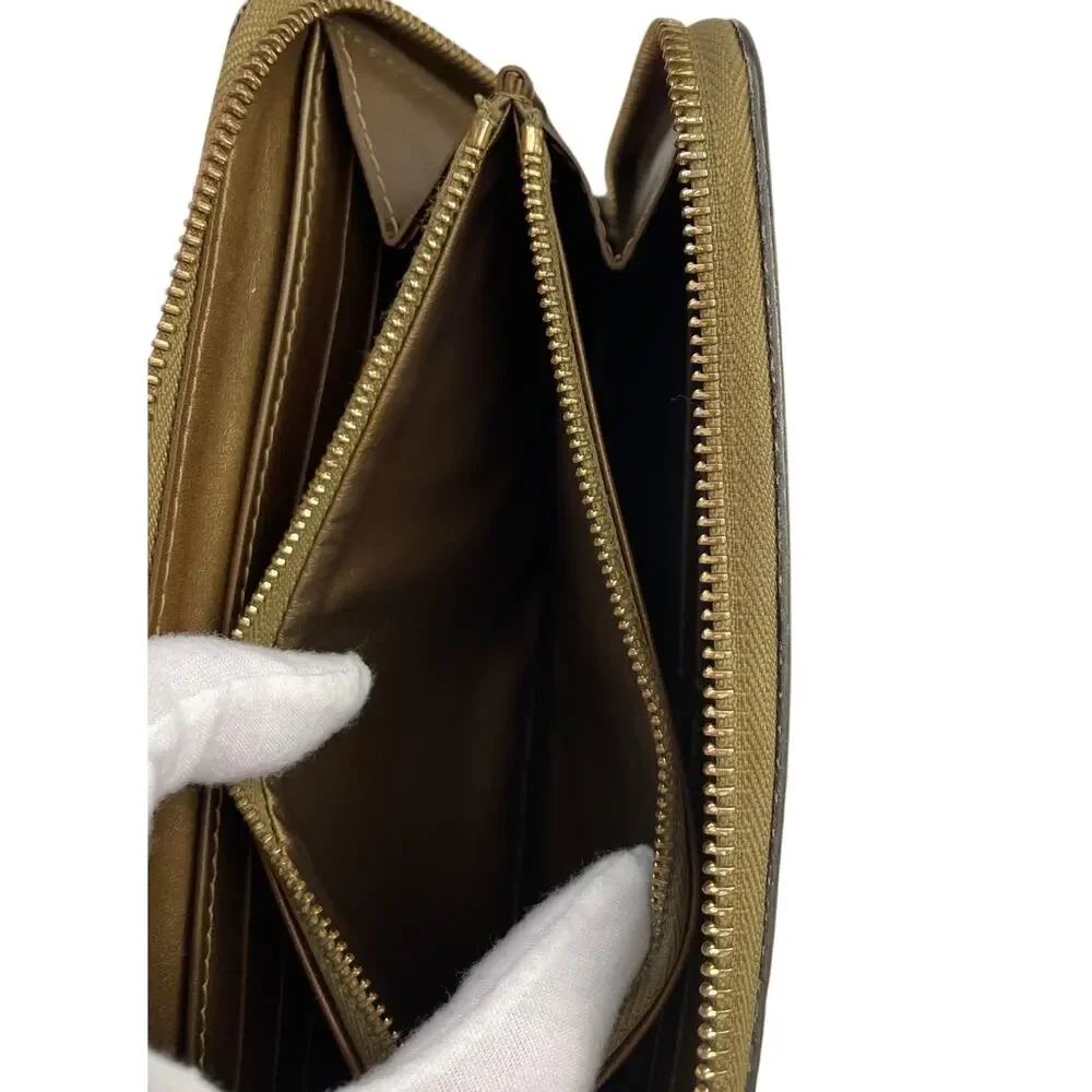 LOUIS VUITTON SUHALI Bronze Metallic Leather Wallet, Branded Dust Bag, COA, EUC - Picture 10 of 13